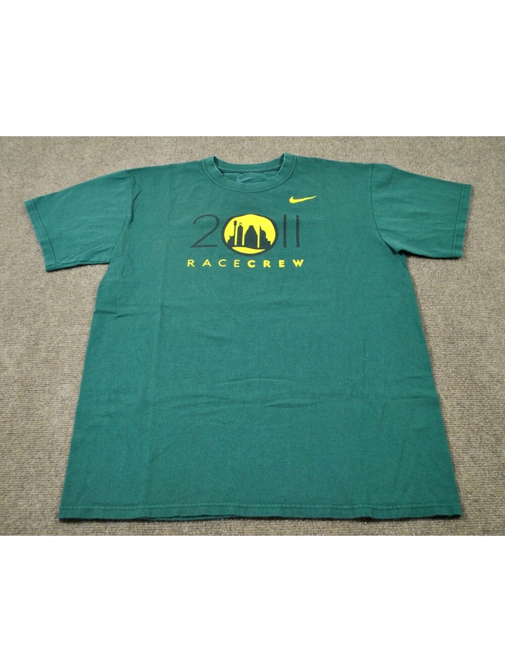 Race Crew Austin Texas Marathon 2011 Nike Running Loose Fit Run Shirt Medium